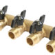 Collecteur sanitaire mini-vannes MF20/27 (3/4") - 5 départs M15/21 (1/2")