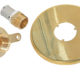 Applique laiton brut à sertir pour robinet d'arrosage